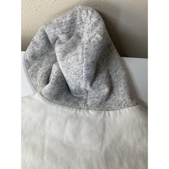 Abercrombie & Fitch Hoodie Womens White And Gray Large Full Zip Fleece - Picture 7 of 13